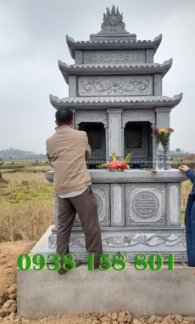 Mẫu mộ đôi cải táng 3 mái chôn hủ tro hài cốt bán Đồng Nai