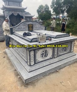 Mẫu mộ đôi cải táng bằng đá xanh tự nhiên bán tại Hồ Chí Minh - Sài Gòn