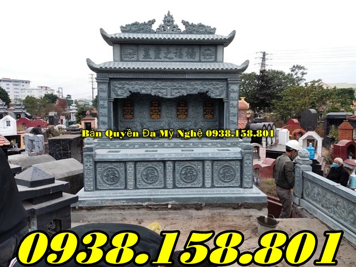 Loại đá làm mộ đôi 3 mái bán tại Đồng Nai