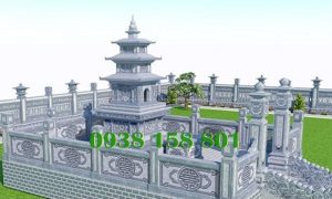Tháp mộ vuông đá xanh tại Tây Ninh