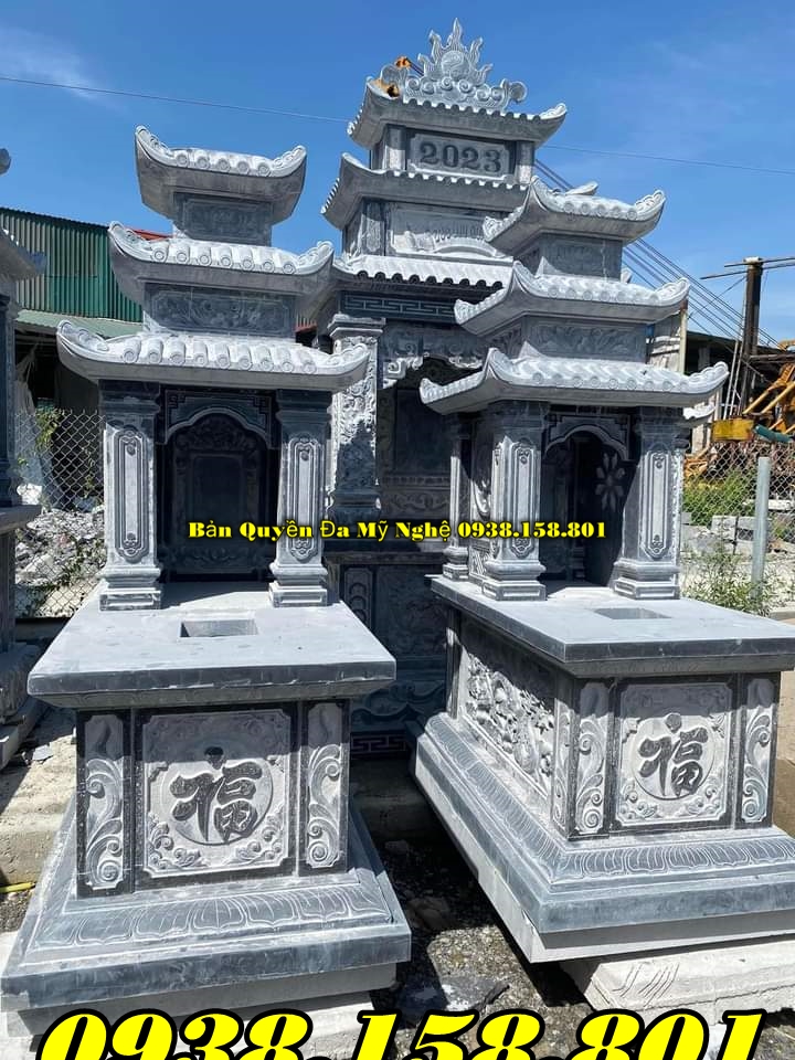 Mẫu mộ đá 3 mái bán Vĩnh Long