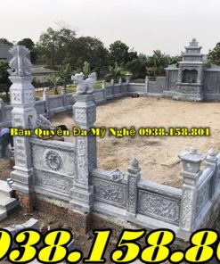 Mẫu lăng mộ cha mẹ bằng đá xanh tại Bình Phước