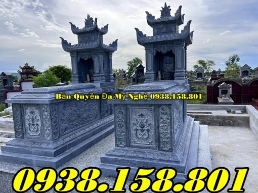 Mẫu mộ 1 mái đá xanh bán tại Quảng Ngãi