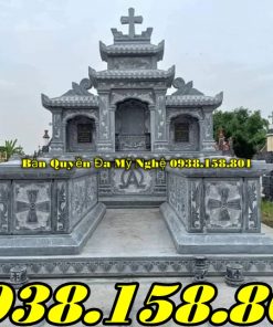 Mẫu mộ đơn đẹp bằng đá nguyên khối - MĐ04