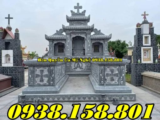 Mẫu mộ đơn đẹp bằng đá nguyên khối - MĐ04