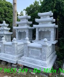 Mẫu mộ 3 mái đá xanh bán Bình Định 