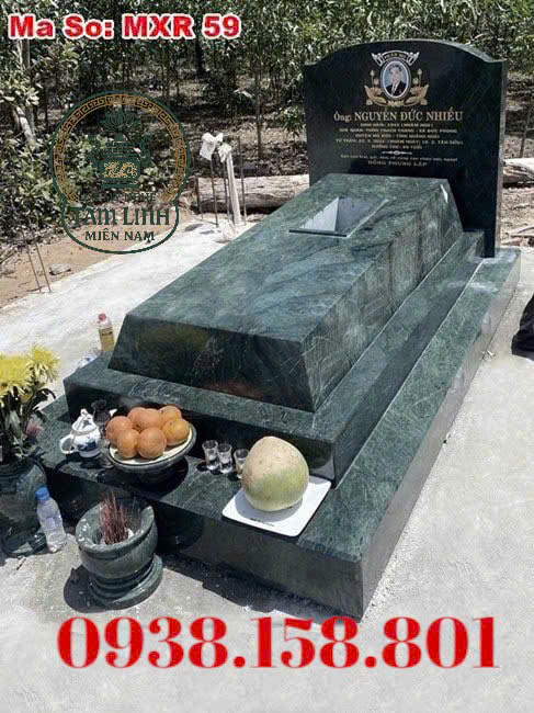 Làm mộ bằng đá xanh Ấn