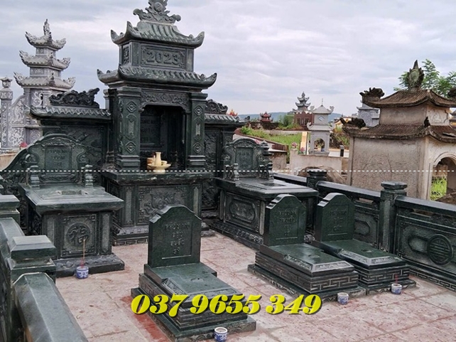 Làm mộ tam cấp - mộ cải táng đá granite tại Gia Lai