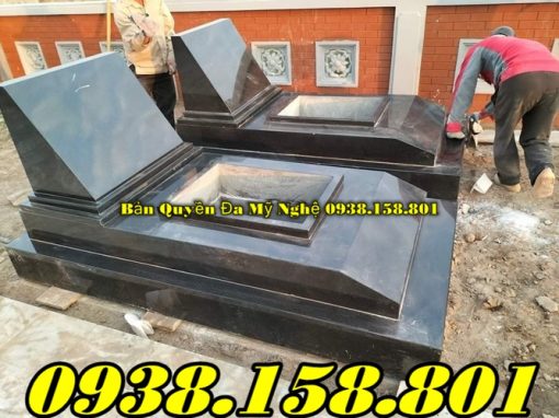 Mẫu mộ tam cấp đá granite - mộ úp tại Phú Yên