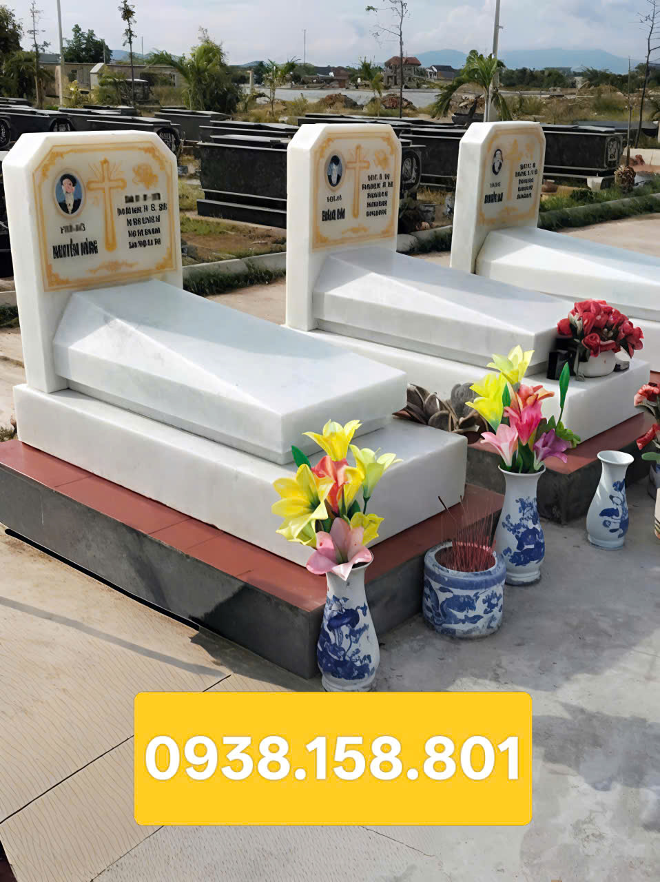 Mộ tam cấp đá trắng - Mộ thiên Chúa giáo