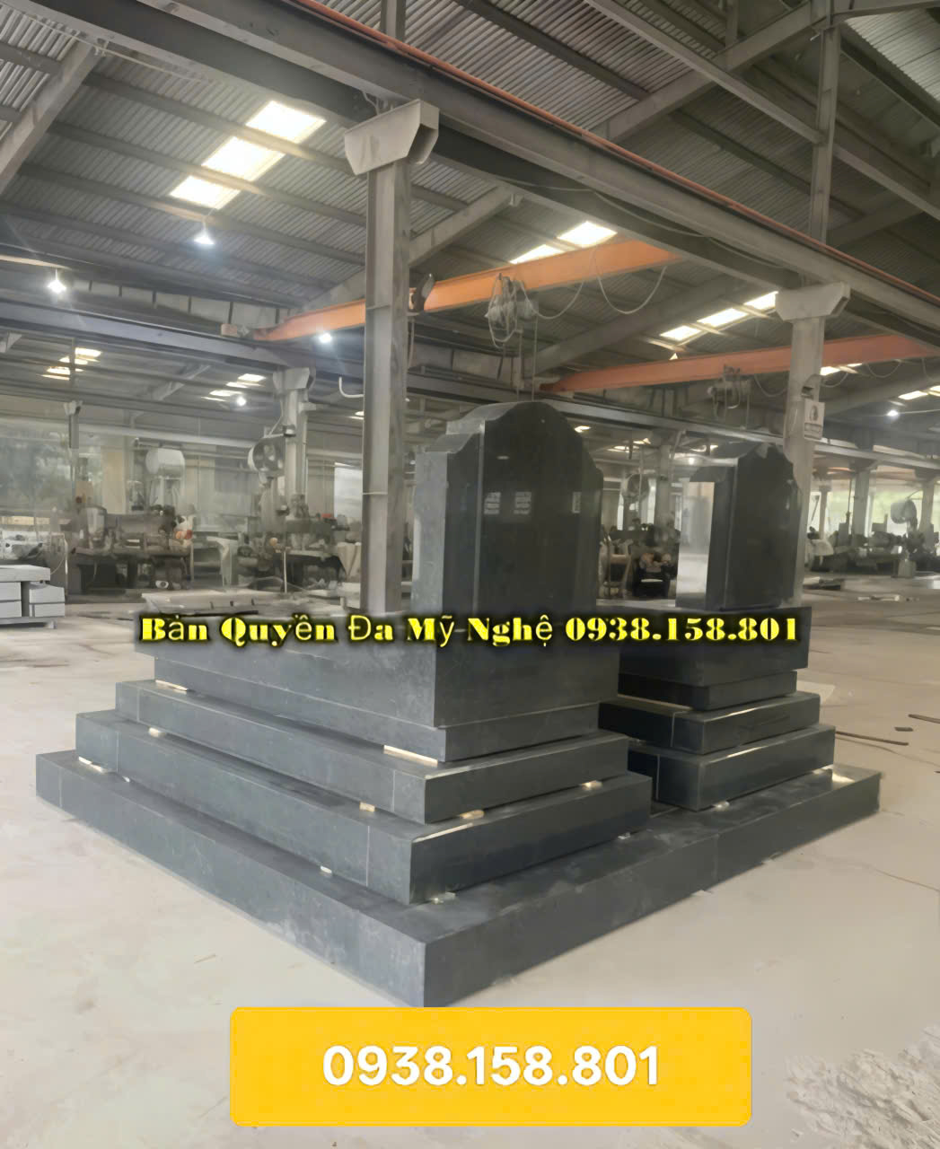 Loại mộ tam cấp bằng đá hoa cương - đá granite