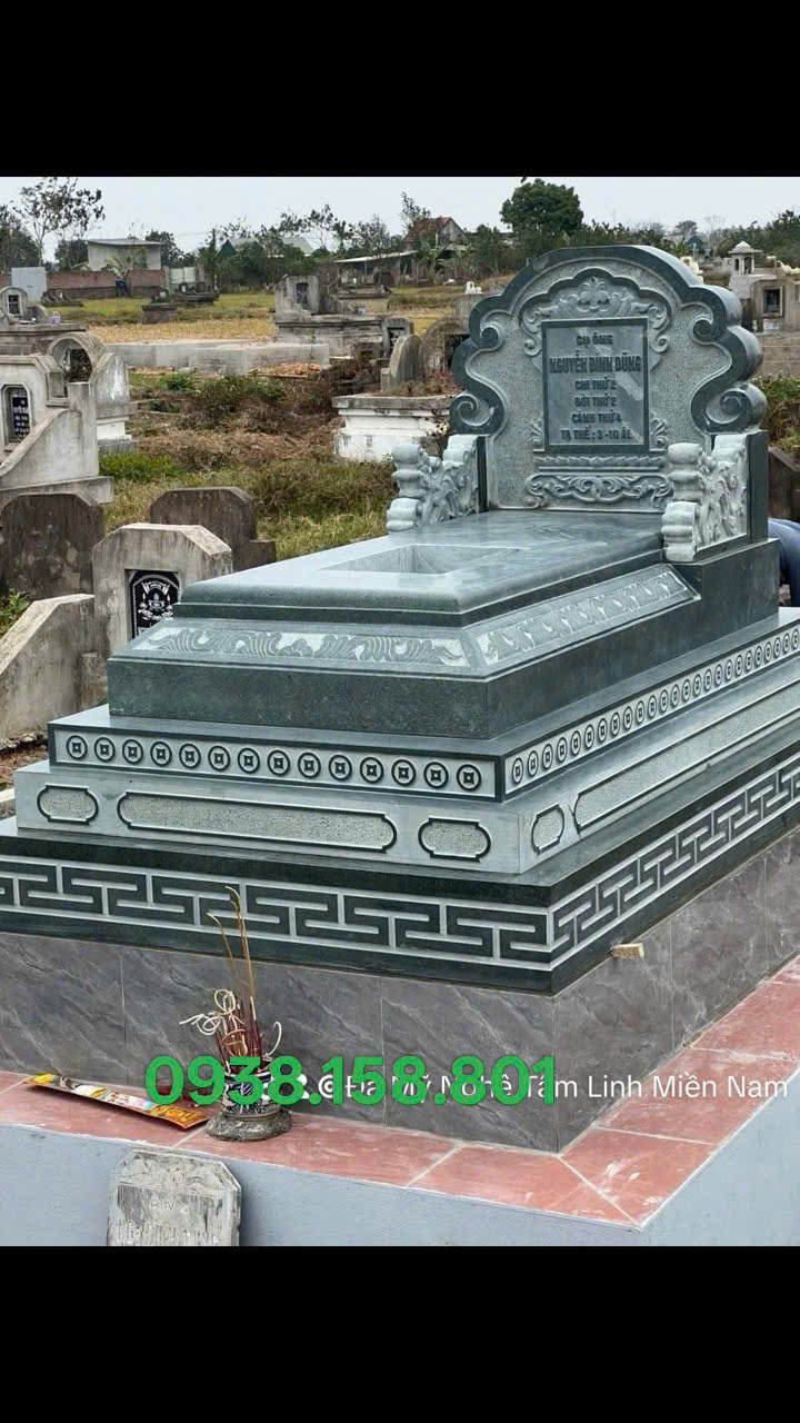 Làm mộ tam cấm đá xanh rêu đẹp tay phường Trảng Bàng