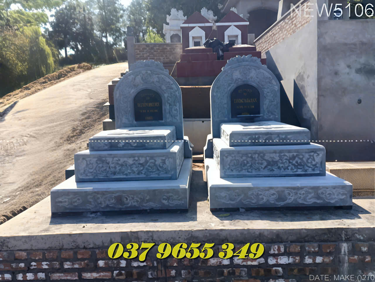 Mẫu mộ tam cấp bằng đá bán tại Hồ Chí Minh 3