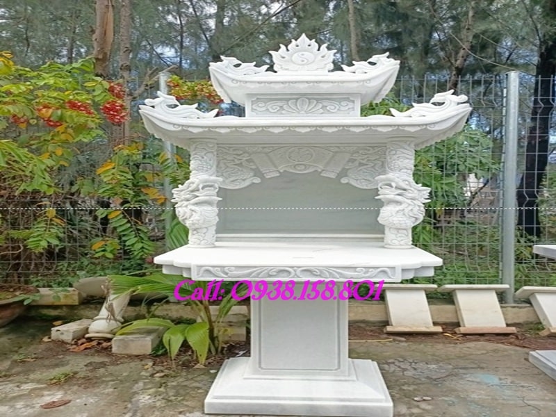 Giá bán mẫu cây hương thờ thần linh- Thổ Công - Thổ Địa - Ông Thiên với kích thước 51cm, 69cm, 81cm bằng đá khối tại Nam Định