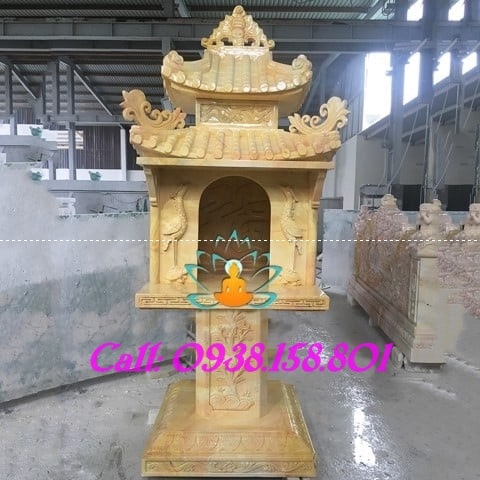 Giá bán mẫu cây hương thờ thần linh- Thổ Công - Thổ Địa - Ông Thiên với kích thước 51cm, 69cm, 81cm bằng đá khối tại Nam Định