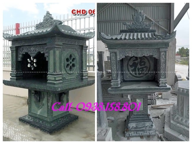 Giá bán mẫu cây hương thờ thần linh- Thổ Công - Thổ Địa - Ông Thiên với kích thước 51cm, 69cm, 81cm bằng đá khối tại Hải Phòng