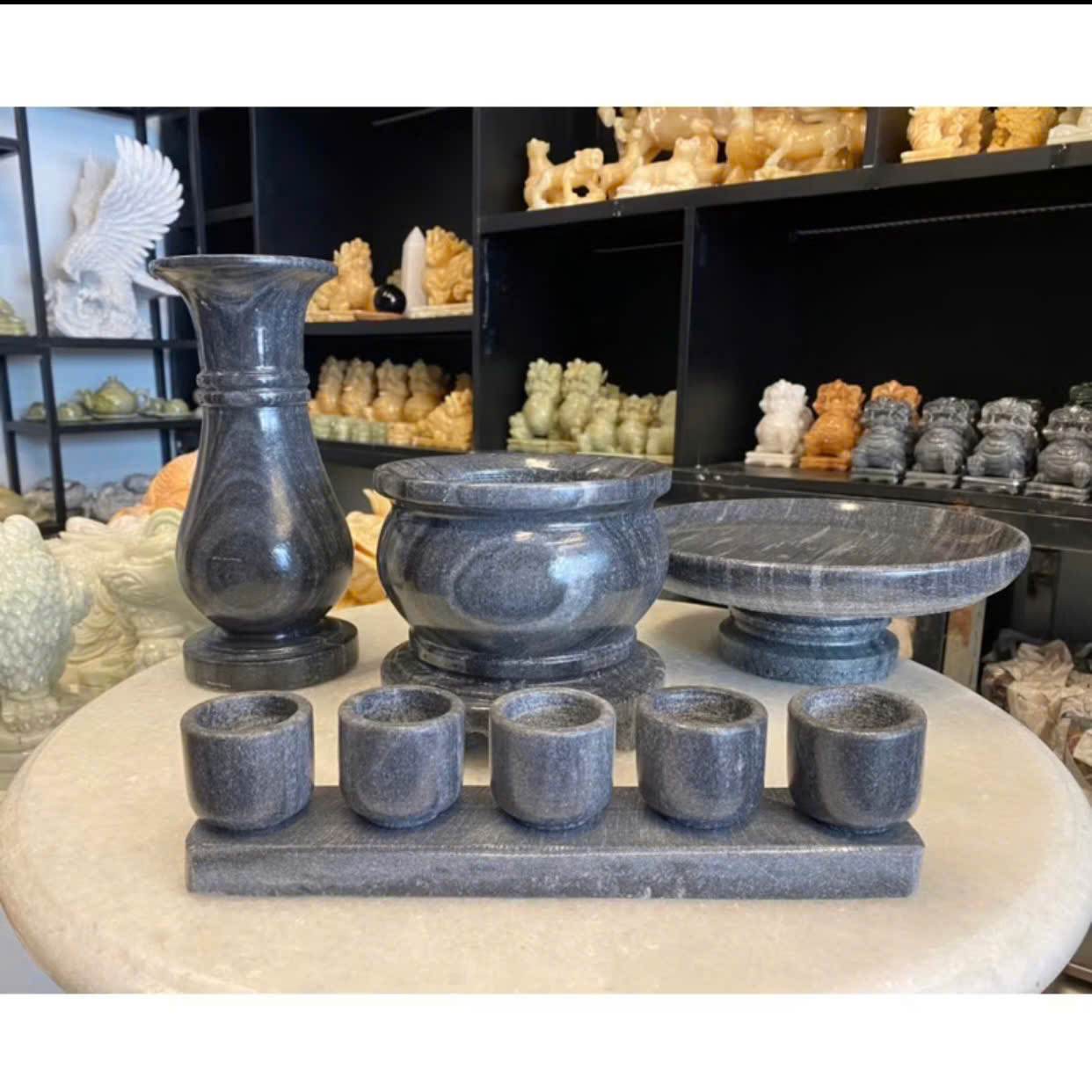 Bộ lư hương đá đẹp nhất